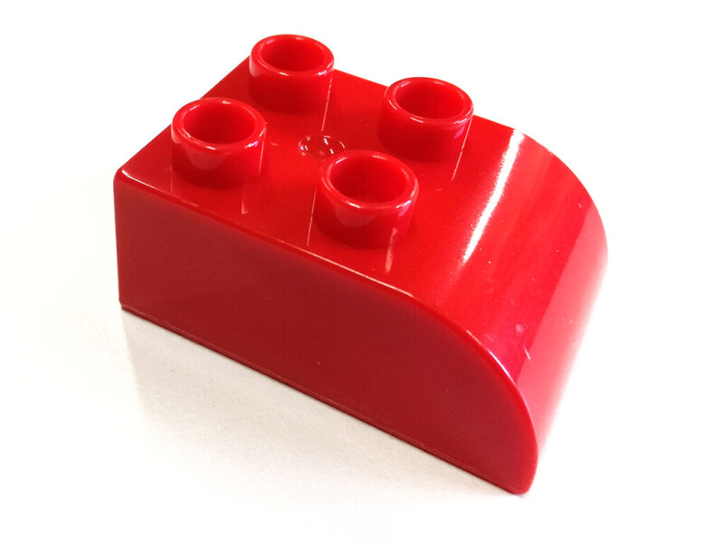 L-W Toys Junior Kostka 2x2 zaoblená červená 